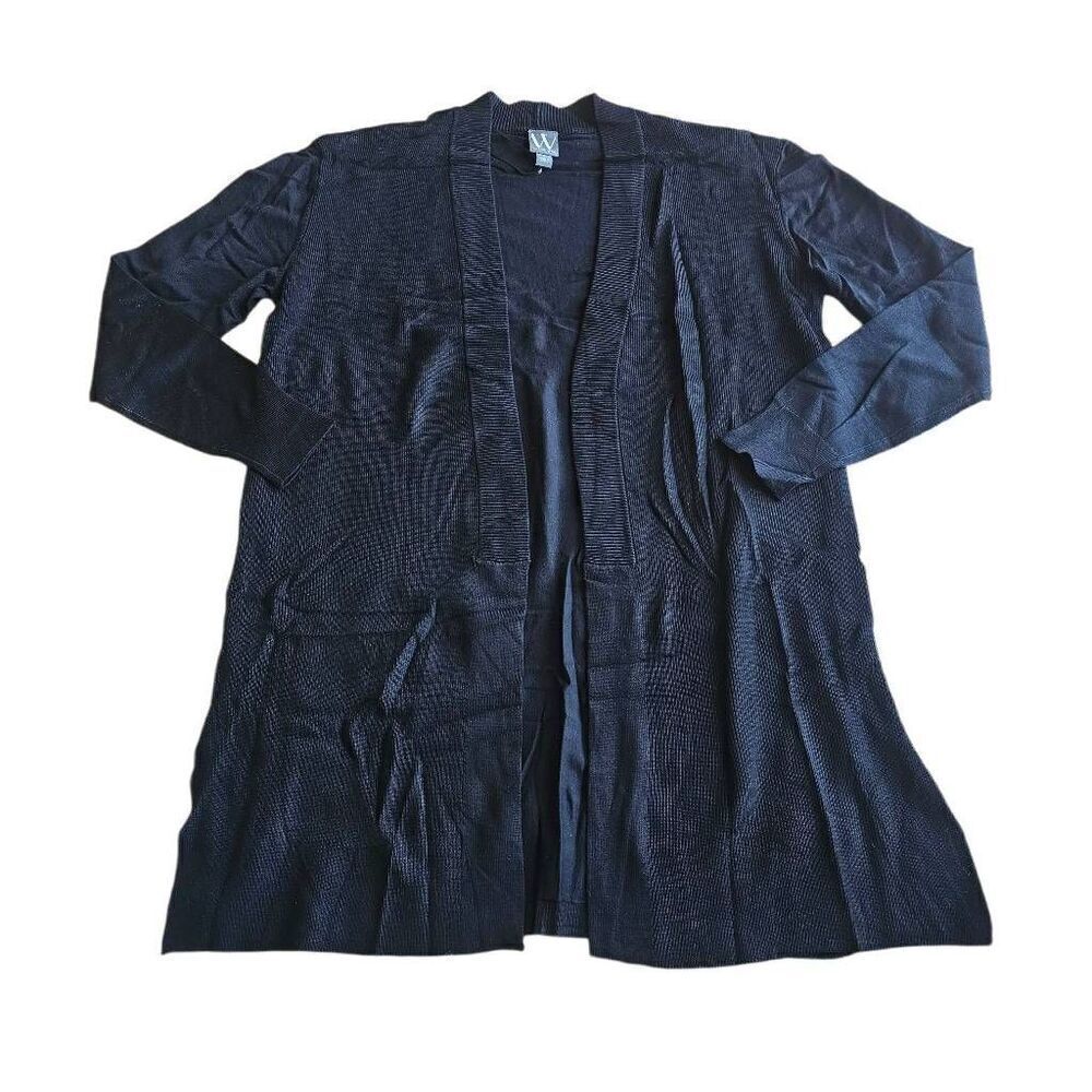 Worthington womens Sz S black open split sides  cardigan